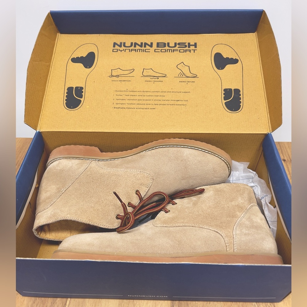 Nunn Bush Men’s Woodbury Sand Suede Chukka Boots - 10 Medium